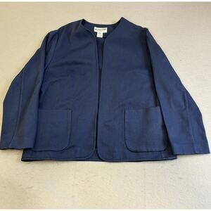 Pendleton Blazer Womens 8 Blue Suit Jacket Corpcore Waffle Knit Formal Cotton